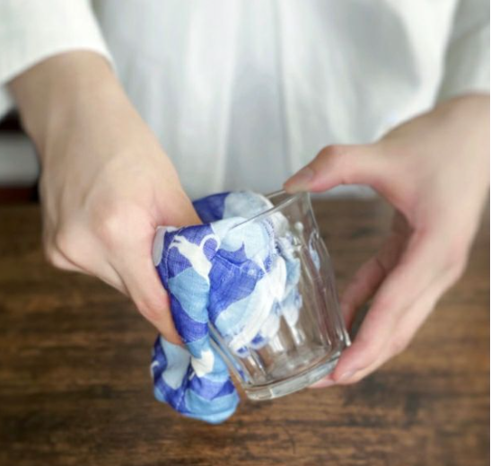 白雪友禅ふきん ねこ ブルーベリー