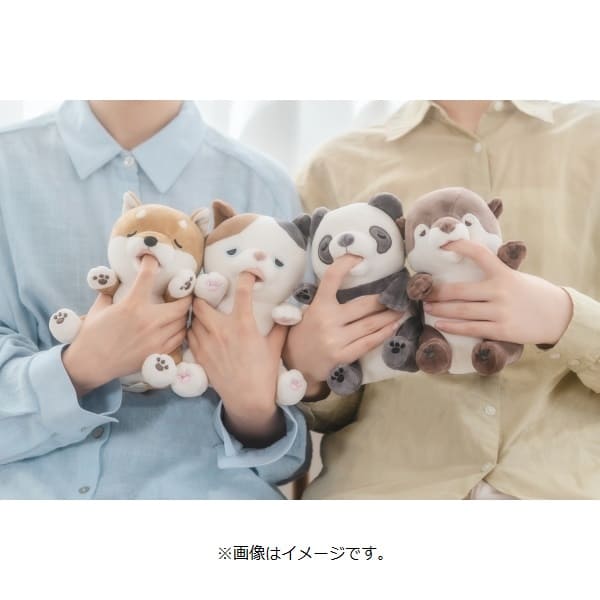 甘噛みハムハム 91011 柴犬のコタロウ/ミケネコのゆず 91012 カワウソのくるり/パンダのリンリン ぬいぐるみ 抱きまくら ねむねむず