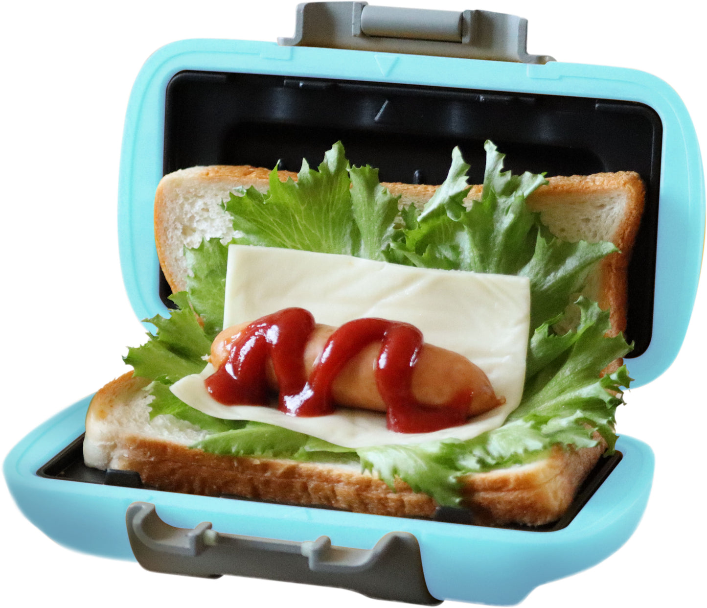 ハーフホットサンド オレンジ/ピンク/ブルー/グリーン お料理 サンドイッチ 朝食 ブランチ ランチ おやつ お手軽 時短 レンジ調理 ギフト