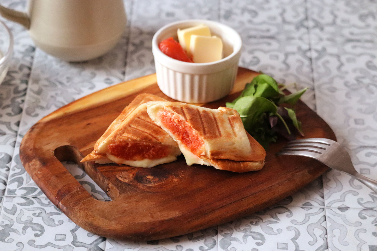 ハーフホットサンド オレンジ/ピンク/ブルー/グリーン お料理 サンドイッチ 朝食 ブランチ ランチ おやつ お手軽 時短 レンジ調理 ギフト