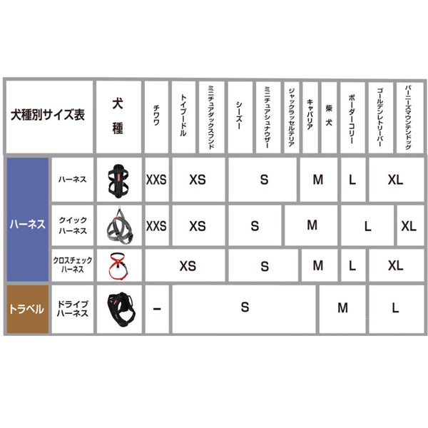EZ ハーネス XS:ブラック/グリーンカモ S:レッド M:レッド/デニム L:レッド