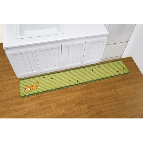 プラン堂 XE-1277 ロングキッチンマットごろにゃんこ 約45×240cm
