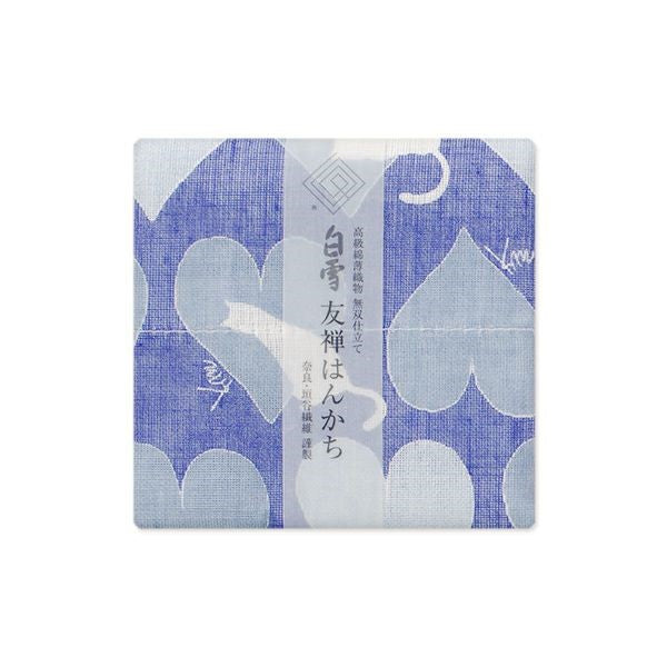 白雪友禅はんかち ねこ ブルーベリー/チェリー