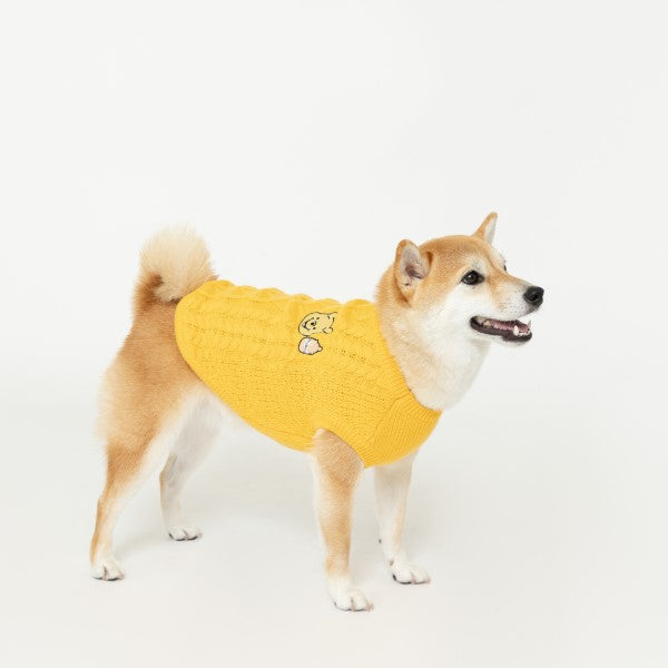 ミッキー プーさんケーブルニット