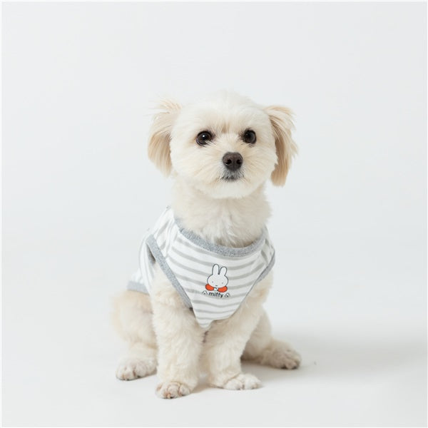 miffy ボーダーパウダーT ホワイト