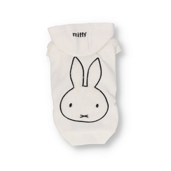 miffy ミッフィーボアアップリケパーカー ホワイト ブラック