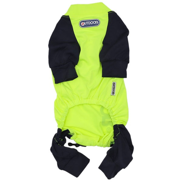 OUTDOOR PRODUCTS 「OUTDOORラッシュガード長袖ロンパース」 イエロー ピンク