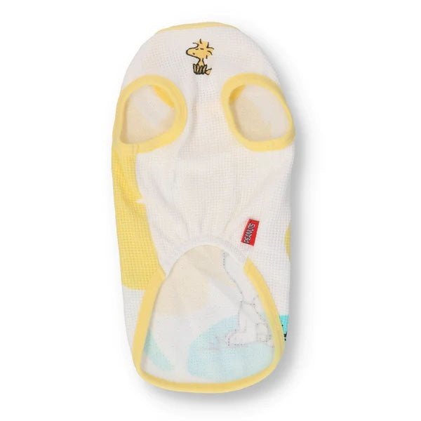 PEANUTS スヌーピーワッフルタンクフラワー イエロー パープル