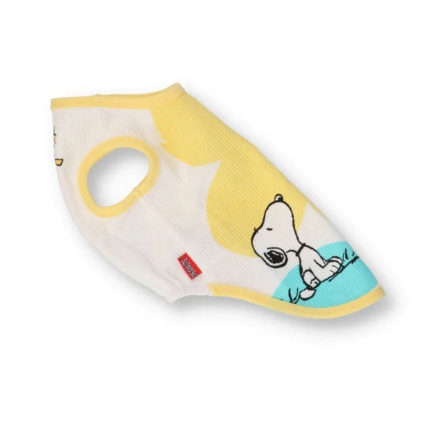 PEANUTS スヌーピーワッフルタンクフラワー イエロー パープル