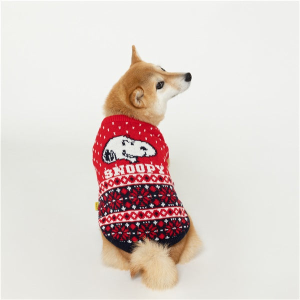SNOOPY スヌーピーノルディックニット