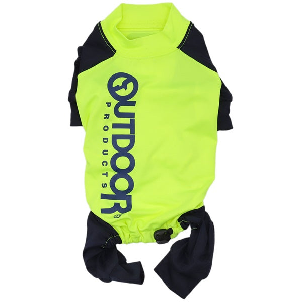 OUTDOOR PRODUCTS 「OUTDOORラッシュガード長袖ロンパース」 イエロー ピンク