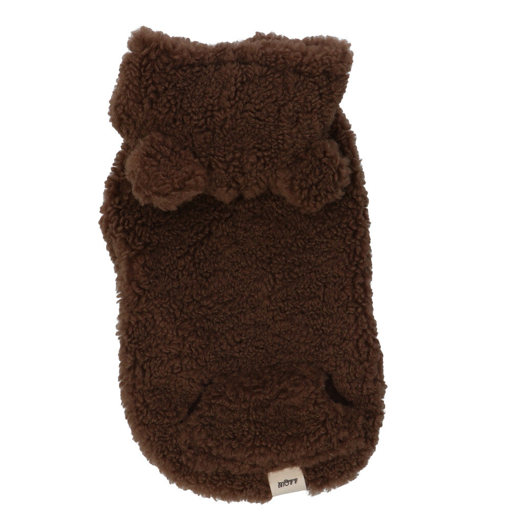 MOFF Bearなりきりパーカー ホワイト ブラウン