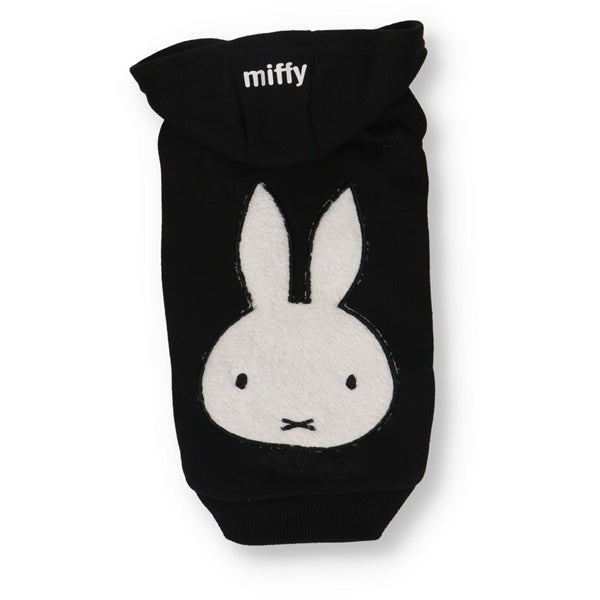 miffy ミッフィーボアアップリケパーカー ホワイト ブラック