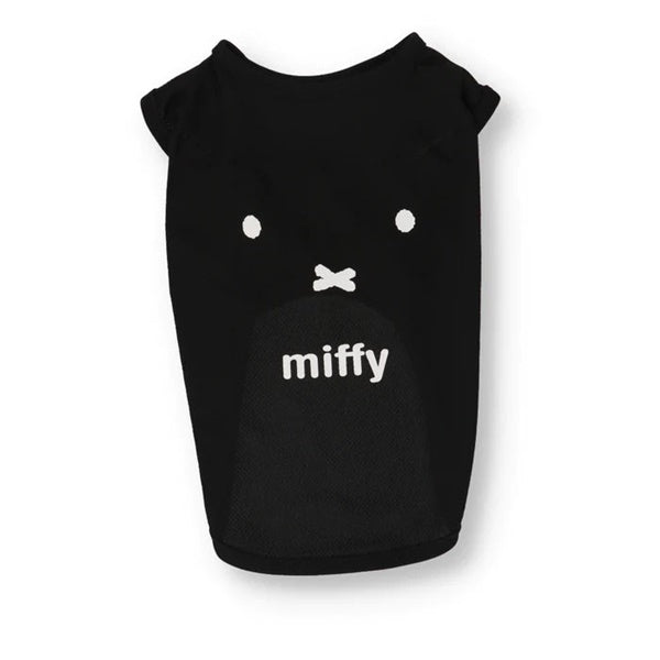 miffy ミッフィーメッシュフェイスT ブラック オフホワイト