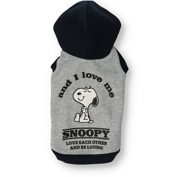 SNOOPY スヌーピーダブルフェイスパーカー ホワイト グレー