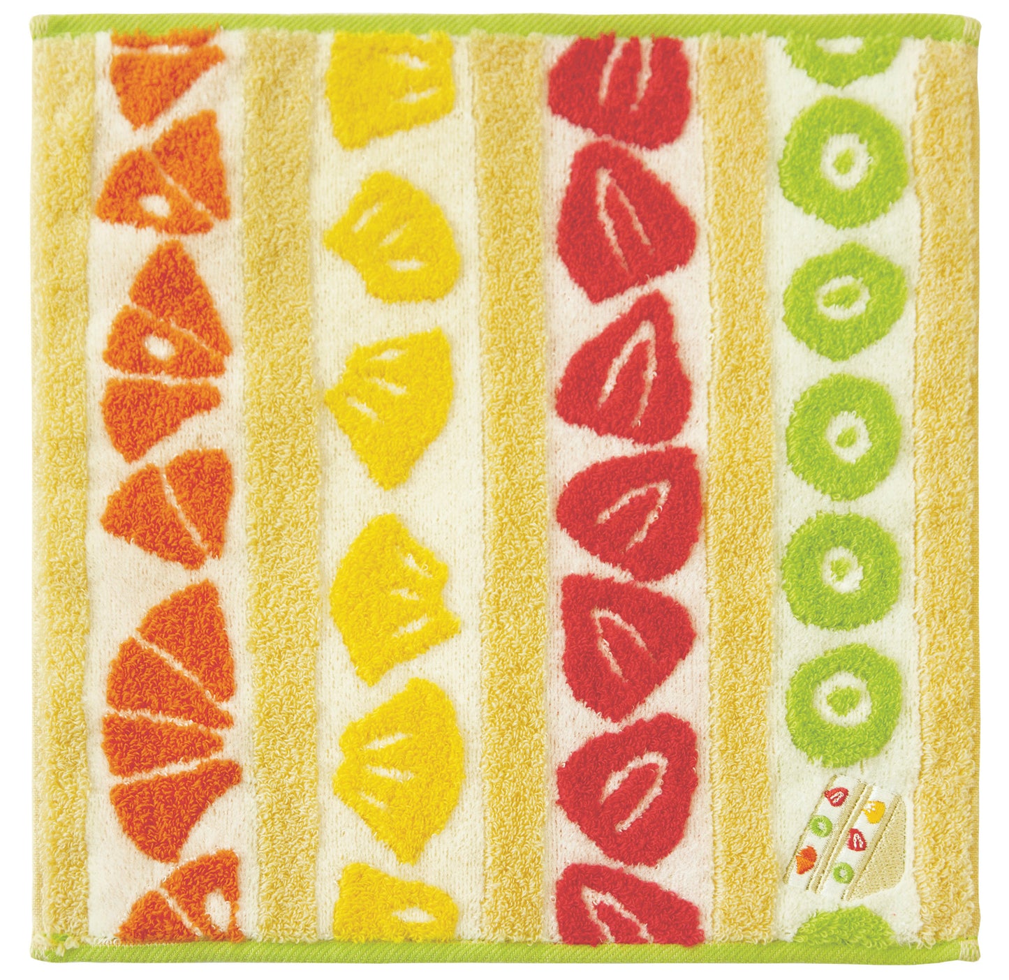 プレーリードッグ Meets GuuGuu 今治タオル ジャガードハンカチ 食べ物柄 綿100％ 日本製 23×23cm タオルハンカチ ミニタオル プチギフト
