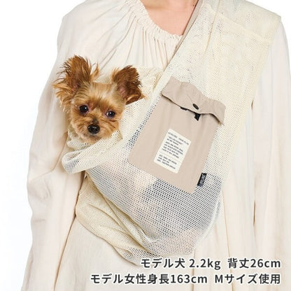 LIFELIKE ライフライク ミルアウトドアメッシュスリング 犬用スリング ペットスリング 抱っこバッグ メッシュ 通気性 飛び出し防止 小型犬 中型犬 お散歩 133R07