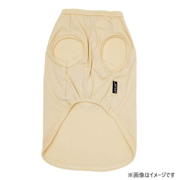 LIFELIKE ライフライク キャンピングパッチタンク 犬服 タンクトップ 犬用Tシャツ ベージュ 3号 伸縮 消臭 アウトドア ドッグウェア