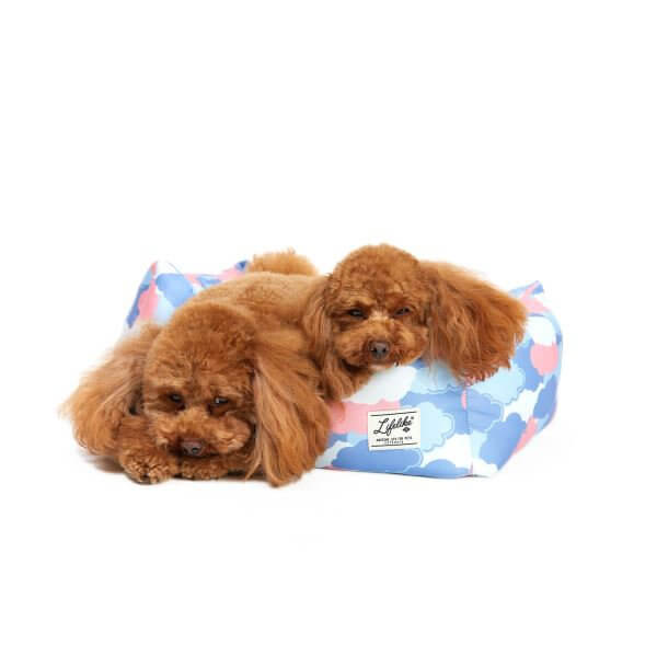 LIFELIKE ライフライク クラウドカモスクエアベッド 犬用ベッド ペットベッド 接触冷感 夏用 リバーシブル クッション取り外し カモフラ柄