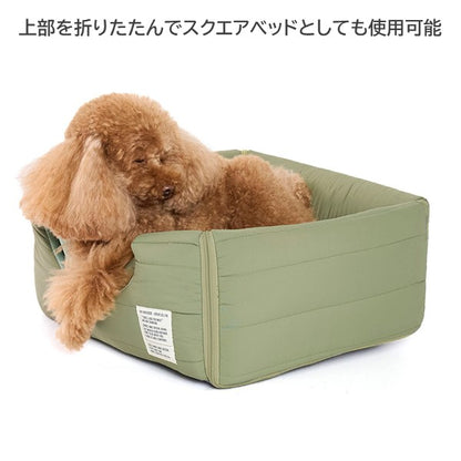 LIFELIKE ライフライク ミルアウトドアボアサイコロベッド カーキ 犬用ベッド ペットベッド ペットハウス ボア 秋冬 犬 猫 室内