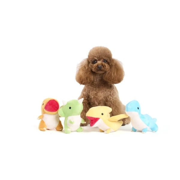 LIFELIKE ライフライク もちころダイナソートイ 犬用おもちゃ ぬいぐるみ ドッグトイ 恐竜 音が鳴る 笛入り 噛むおもちゃ 小型犬 124R07