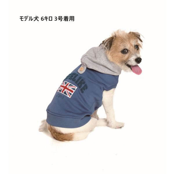 LIFELIKE ライフライク ナショナルフラッグフーディー 犬服 ドッグウェア パーカー フード付き 国旗柄 秋冬 防寒 お散歩 おでかけ 131W03