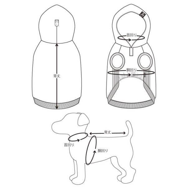 LIFELIKE ライフライク ナショナルフラッグフーディー 犬服 ドッグウェア パーカー フード付き 国旗柄 秋冬 防寒 お散歩 おでかけ 131W03