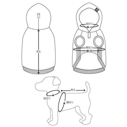 LIFELIKE ライフライク ナショナルフラッグフーディー 犬服 ドッグウェア パーカー フード付き 国旗柄 秋冬 防寒 お散歩 おでかけ 131W03