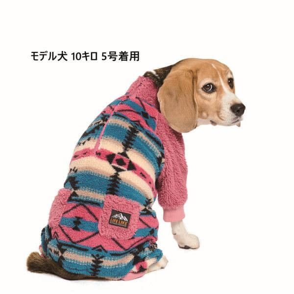 LIFELIKE ライフライク OUTDOORオルテガロンパース 犬服 ドッグウェア ロンパース ボアフリース 秋冬 あったか 防寒 お散歩 アウトドア 131W11