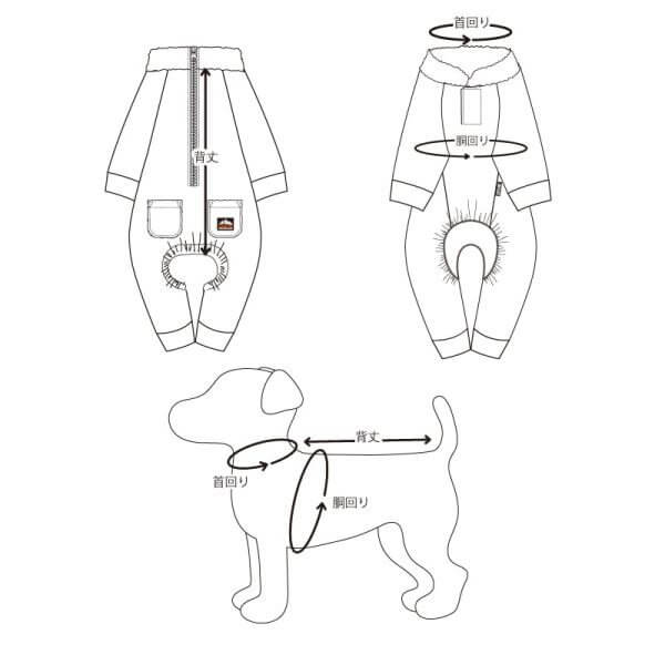 LIFELIKE ライフライク OUTDOORオルテガロンパース 犬服 ドッグウェア ロンパース ボアフリース 秋冬 あったか 防寒 お散歩 アウトドア 131W11