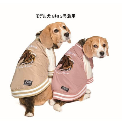 LIFELIKE ライフライク ホーススカジャン 犬服 ドッグウェア スカジャン 馬 うま 干支 2026 秋冬 防寒 フリース お正月 年賀状 記念撮影 131W24