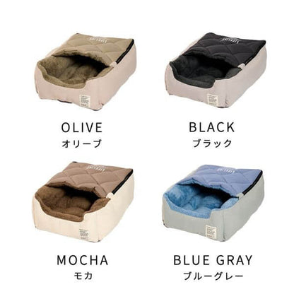 LIFELIKE ライフライク アビエイターシュラフベッド 犬用ベッド 猫用ベッド ペットベッド 寝袋 3WAY スクエアベッド 秋冬 あったか 132W02