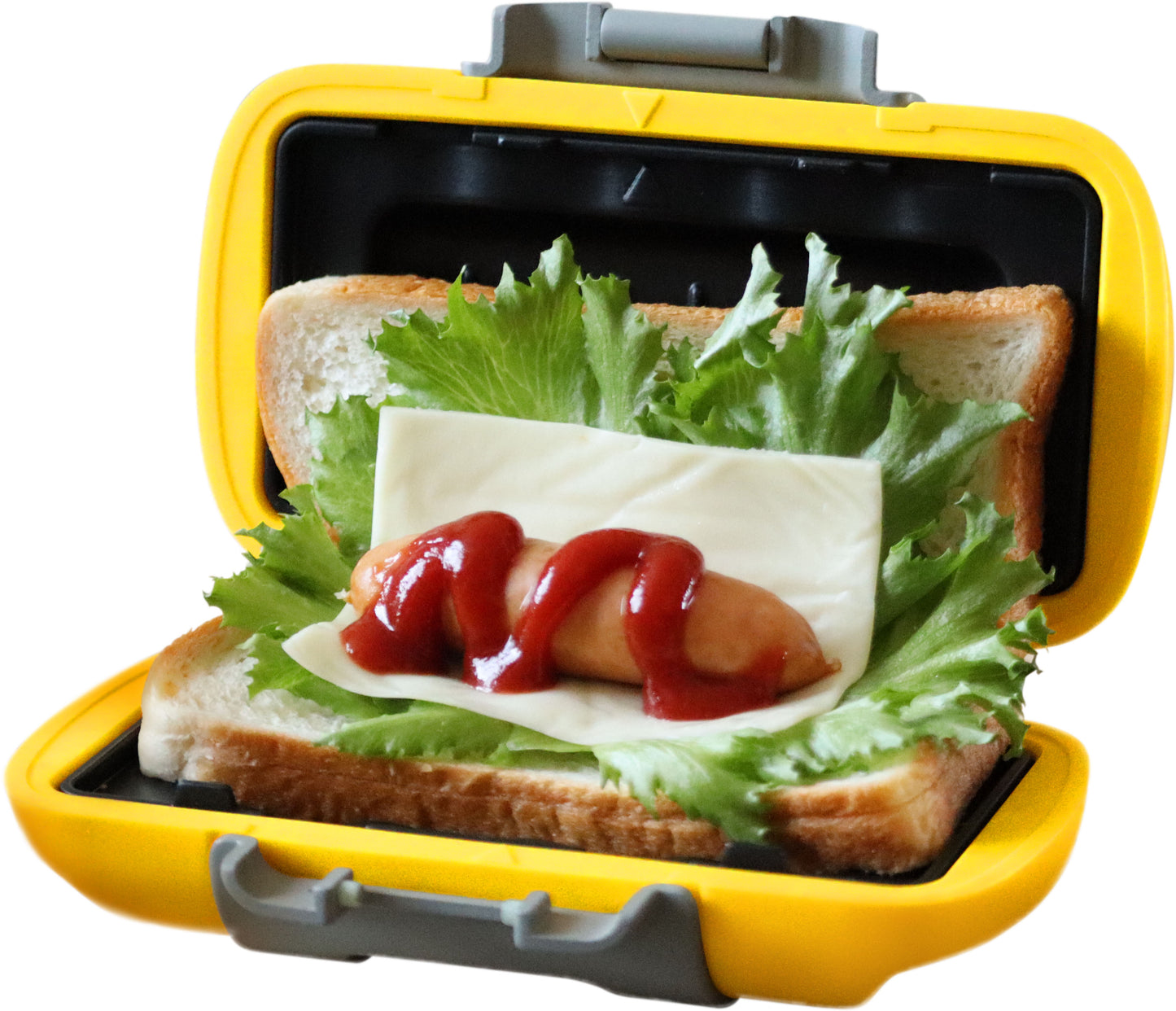 ハーフホットサンド　オレンジ/ピンク/ブルー/グリーン　お料理　サンドイッチ　朝食　ブランチ　ランチ　おやつ　お手軽　時短　レンジ調理　ギフト